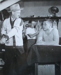 Punch Imlach with Jean Beliveau "The greatest player I ever coached."