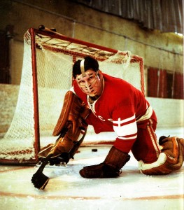 Russian goalie Viktor Konovalenko.