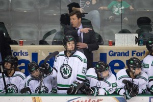 UND head coach Brian Idalski and Becca Kohler (UND Athletics)
