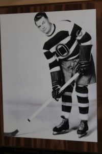 Photo by: Scott Campbell Frank Finnigan was honoured at the Shawville Hockey Wall of Fame in 2012.