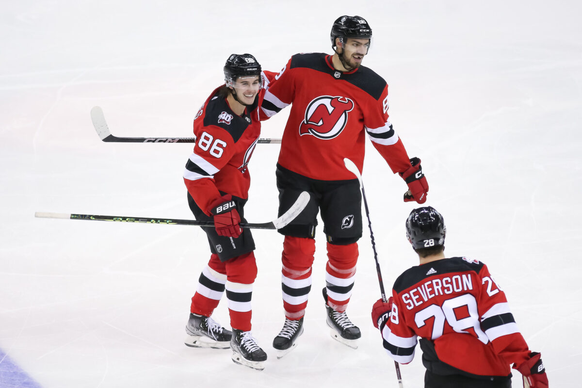 Jack Hughes Kevin Bahl New Jersey Devils