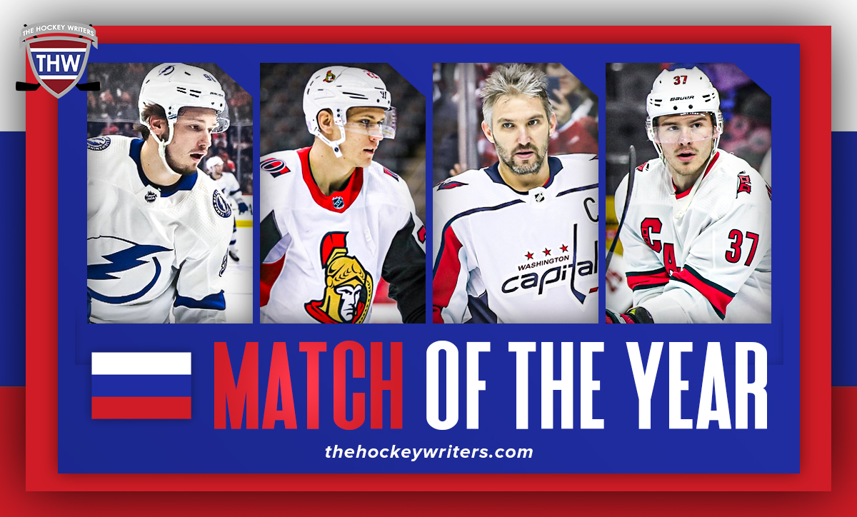 Russia Match of the Year Mikhail Sergachev, Andrei Svechnikov, Alex Ovechkin & Nikita Zaitsev