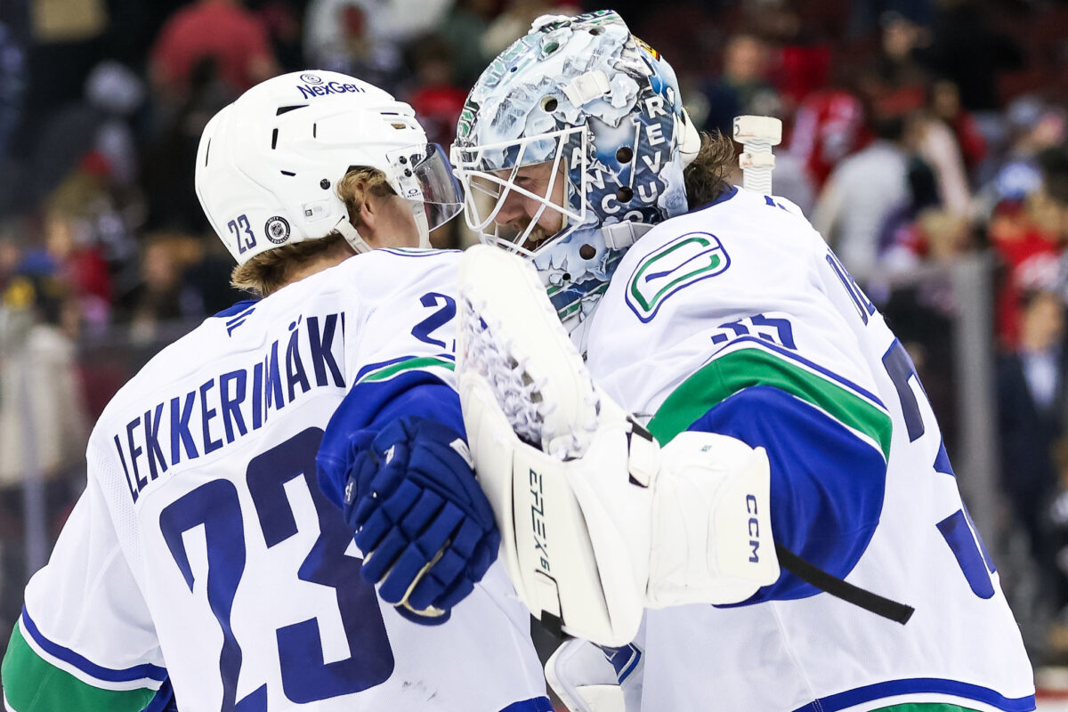 Jonathan Lekkerimaki Thatcher Demko Vancouver Canucks