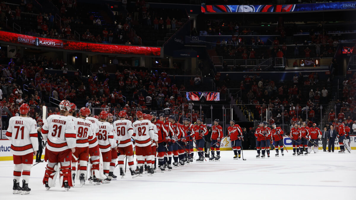 Carolina Hurricanes Washington Capitals Handshake 2025 Playoffs