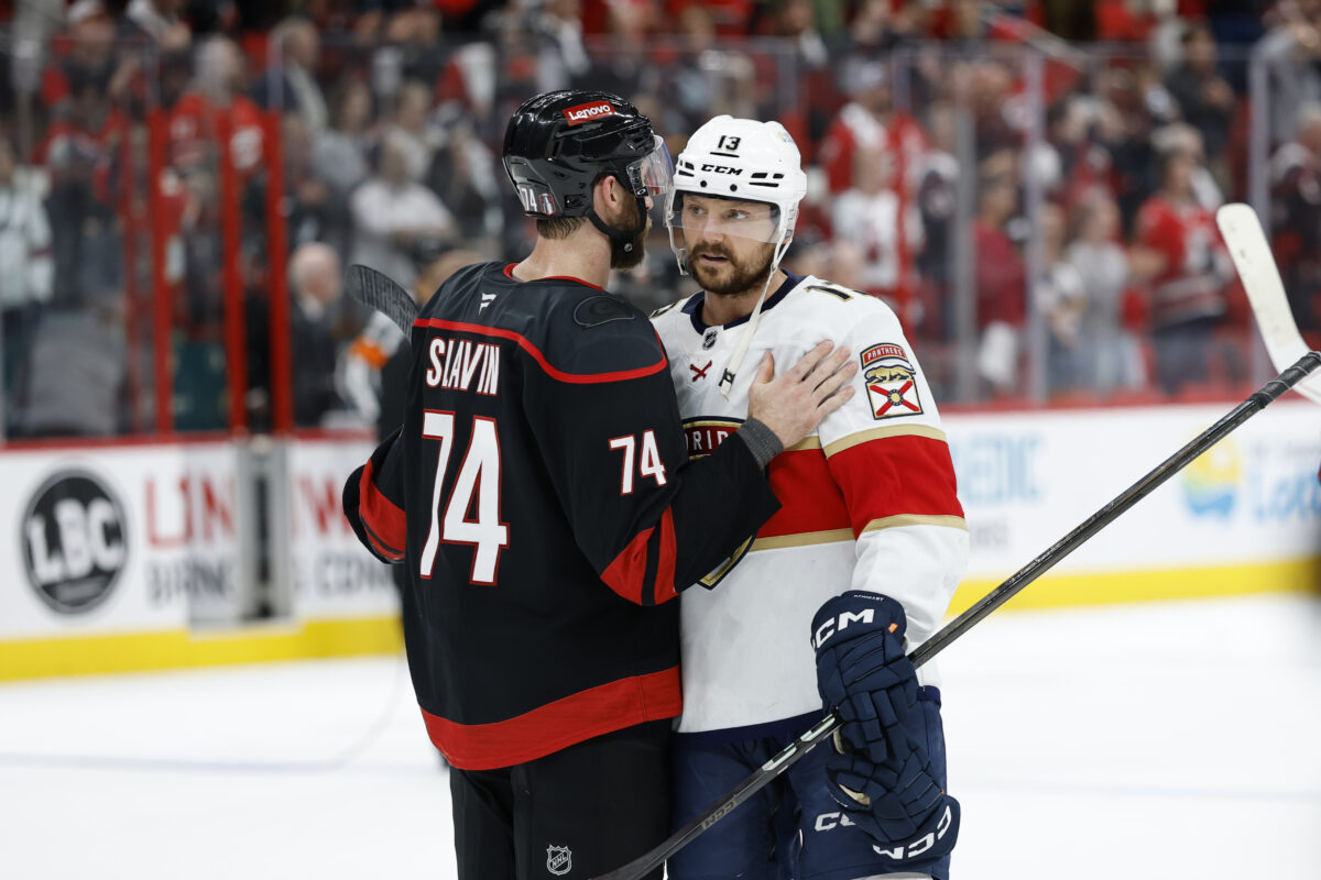 Jaccob Slavin Carolina Hurricanes Sam Reinhart Florida Panthers