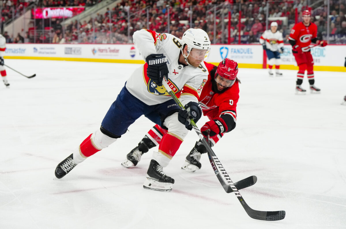 Sam Bennett Florida Panthers Jalen Chatfield Carolina Hurricanes