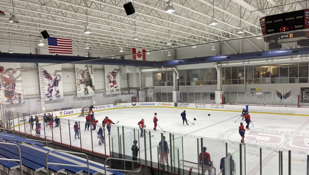 Capitals Youth Academy players practice