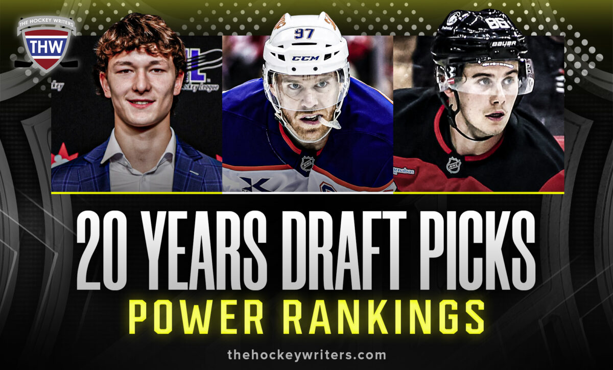 Matthew Schaefer, Connor McDavid and Jack Hughes