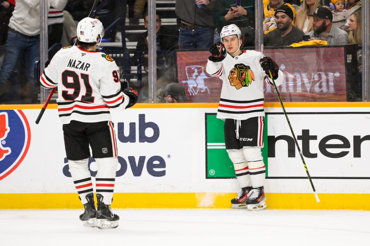 Frank Nazar Connor Bedard Chicago Blackhawks