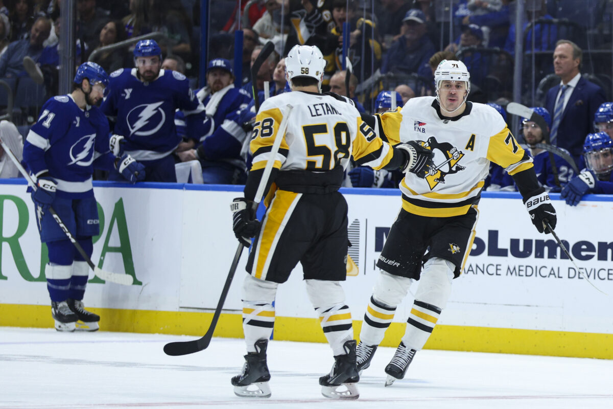 Evgeni Malkin Kris Letang Pittsburgh Penguins