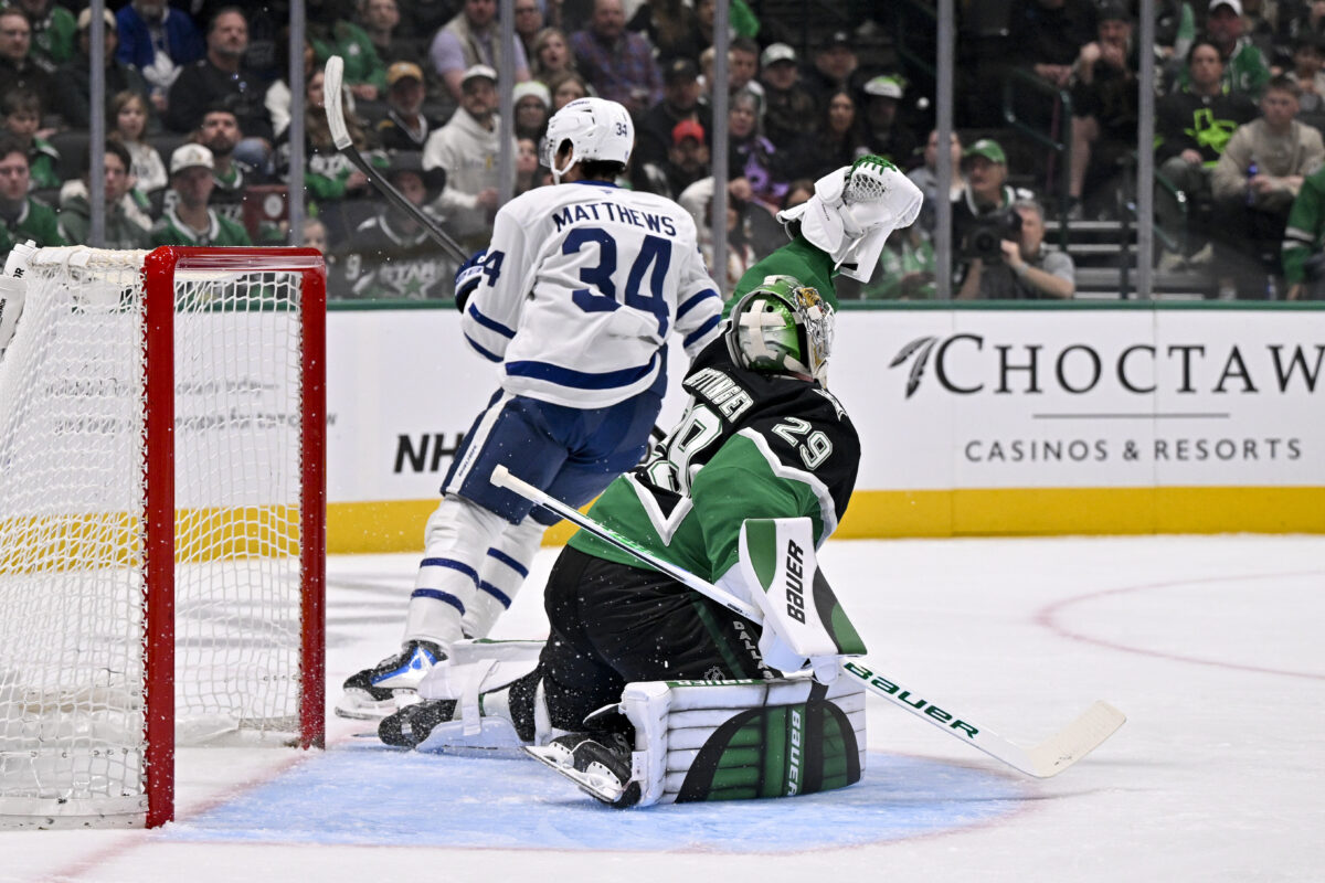 Auston Matthews Toronto Maple Leafs Jake Oettinger Dallas Stars