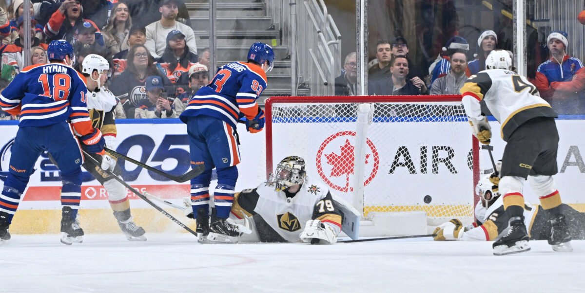 Carter Hart Vegas Golden Knights Ryan Nugent-Hopkins Edmonton Oilers