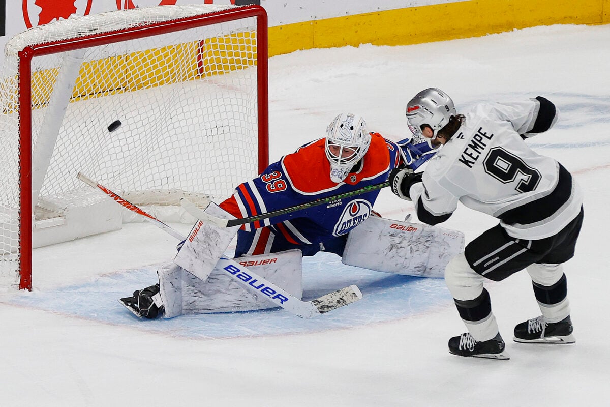 Adrian Kempe Los Angeles Kings Connor Ingram Edmonton Oilers