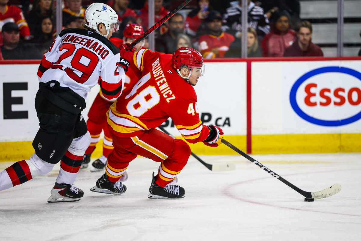 Lenni Hameenaho New Jersey Devils Hunter Brzustewicz Calgary Flames