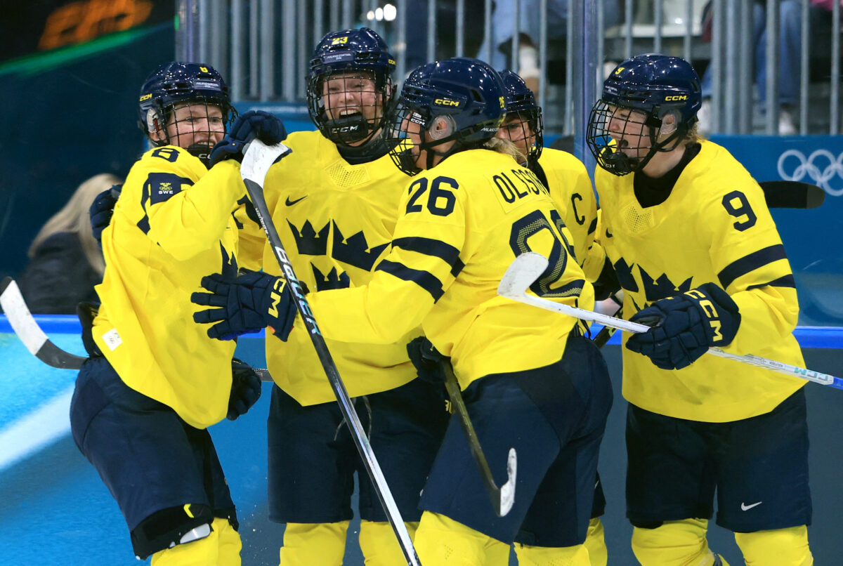Team Sweden Celebrates