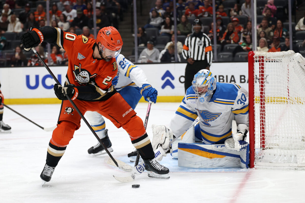 Joel Hofer St. Louis Blues Chris Kreider Anaheim Ducks