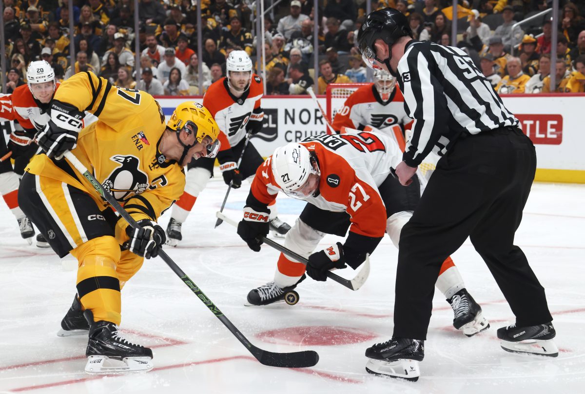 Sidney Crosby Pittsburgh Penguins Noah Cates Philadelphia Flyers