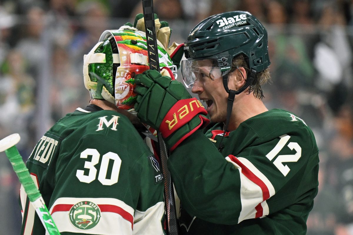Jesper Wallstedt Matt Boldy Minnesota Wild